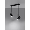 Miniatyrbillede 3 af 6: Sollux Lighting Norano Twin loftspot, sort, 2x GU10