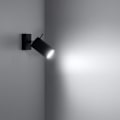 Miniatyrbillede 3 af 4: LED Ring Væglampe - SOLLUX - Sort - Stål - Loft og Moderne Stil