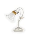 Miniatyrbillede 1 af 2: Bordlampe - ONLI - 4998/L - Glas i kallastil - Hvid sølv gradient Guld - 1 E14 pære Hvid sølv gradient guld