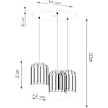 Miniatyrbillede 3 af 5: Pendel - Sollux - Brina - Stål - G9 3x max 8W LED - Hvid