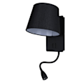 Miniatyrbillede 1 af 4: Væglampe - NABIA - Mat Sort - E27 - LED 3W - USB Port