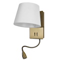 Miniatyrbillede 1 af 4: Væglampe - NABIA - D200 - Satineret Messing - E27 - USB Port