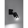 Miniatyrbillede 3 af 6: Sollux Lighting Nero Single spot, sort/krom, 1x GU10