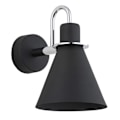 Miniatyrbillede 2 af 3: Argon væglampe BEVERLY Dome Black Structure - Chrome Elements - Contemporary - Design
