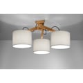 Miniatyrbillede 3 af 4: LED loftslampe i naturligt og hvidt træ - SOLLUX - LEGNO 3 - 3 E27 pærer - 60W - Moderne design