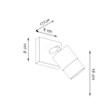 Miniatyrbillede 4 af 6: Sollux Lighting Nero Single spot, sort/krom, 1x GU10