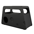 Miniatyrbild 8 av 8: Skänk, modernt svart sidobord med hjul, säker rundad design – mobilt, platsbesparande Black