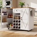Miniatyrbild 2 av 8: Modern köksö, köksskåp, buffé, serveringsvagn med trästruktur, buffé White