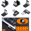 Miniatyrbilde 2 av 11: USB 3.0 hann til Type C hunn adapterkontakt USB 3.0-hode 90 grader opp ned Middle curved front