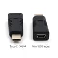 Pikkukuva 5 / 7: Yleiskäyttöinen älypuhelimen tablet-sovitin Mini USB naaras Type C uros -sovitin musta