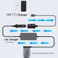 Miniatyrbillede 2 af 11: Type C Biloplader USB C Cigarettænder Adapterkabel til Biltur Rejse null - 70cm