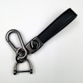 Pikkukuva 1 / 5: Personoitu metallinen auton avaimenperä logolla - Nahkainen avaimenperä miehille, ei logoa, musta labradorinnoutaja, ei logoa, musta labradorinnoutaja [EE] No logo black label Gunmetal Hardware