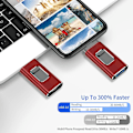Miniatyrbillede 1 af 5: USB-nøgle til iPhone/computer 64gb Memory Stick (64gb, rød) Kan gemme filer og fotos{EE}