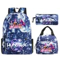 KPop Demon Hunters Print Studenterrygsæk Stor Kapacitet 3-delt Sæt Trendy Thunder Blue 1