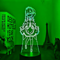 Miniatyrbillede 2 af 5: HKK Shen 3D Lampe Anime Re Zero Starting Life In Another World Natlampe til Børns Soveværelsesindretning Fødselsdagsgave Re Zero Rem Led Natlampe