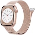 Miniatyrbilde 1 av 5: Mesh-armbånd i stål med magnetisk lås for kvinner og menn, erstatning for iWatch-reimer (45 mm/44 mm/42 mm/49 mm, regnbue).{EE}