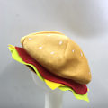 Miniatyrbild 2 av 7: Vuxna Barn Rolig Snabbmat Fancy Hatt Hamburger Cheeseburger Formad Karneval Halloween Jul Party Utklädnad Kostym