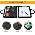 Miniatyrbillede 2 af 5: A4 Skrivemappe, Konferencemappe i Læder, Dokumentmappe med Lynlås, Vandtæt Portfolio med Ringbind, Clipboard, Notesblok, Portfolio{EE}