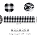 Miniatyrbillede 2 af 4: Buffalo Check Bordløber Bomuld Rød og Sort Plaid Klassisk Stilfuldt Design til Familie Jul Fødselsdag Borddekoration (14 x 108 tommer)