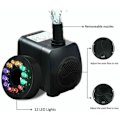 Pikkukuva 4 / 4: Ulisem 15W suihkulähdepumppu, 800L/h virtaus, 12 sisäänrakennetulla LED-valolla, ihanteellinen lampiin ja puutarhoihin..ca{EE}