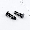 Miniatyrbilde 3 av 4: DB 3 Par Hengselbolter Hengselpinner for Søppelkasselokk Beholder for å Passe 240/120/100/60L Utendørs Søppeldunker, 65mm x 18mm, Svart Plast