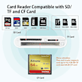 Miniatyrbillede 4 af 5: Cf Sd Tf Lightning Kortlæser Adapter Universal Kortlæser Til Apple