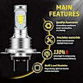 Pikkukuva 3 / 5: H7 LED Canbus -ajovalot H7 LED -lyhyet valot 6000k IP68 CSP 3570 LED-sirut