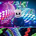 Miniatyrbillede 7 af 10: Marshmello DJ Maske Halloween Cosplay Maske - Perfekt