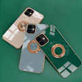 Miniatyrbild 8 av 9: Lyxigt stilfullt skal iPhone 12 Pro Max med ringstativfunktion Guld Lila[ee] Purple one size