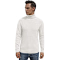 Miniatyrbild 3 av 4: Herrtröja Polokrage Vinter Varm Ullstickad Pullover Långärmad