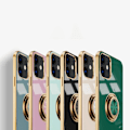 Pikkukuva 7 / 9: Ylellinen tyylikäs suojakotelo iPhone 12 Pro Max -puhelimelle rengastelineellä, kulta vaaleanpunainen[ee] LightPink one size