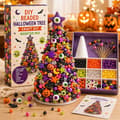 Miniatyrbild 8 av 11: DIY-pysselset med pärlade julgranar DIY Beading Kit Halloween Tree Type D - White Ghost