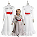 Miniatyrbillede 1 af 5: Udklædning Annabelle The Conjuring Dukke Børne Voksen Kvinde Kostume U