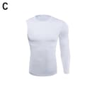 Men's Compression Undershirt, One Sleeve, Athletic, Sport, Tight Left-white 35-45kg