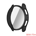 Miniatyrbillede 1 af 6: Hærdet glas + etui til Samsung Galaxy Watch 7 44 mm 40 mm skærmbeskytter Allround bumper etui til Galaxy Watch 7FE 40 44 mm sort[ee] Black For Watch 7 40mm