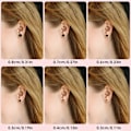 Miniatyrbillede 2 af 5: Par Sorte Rustfri Stål Øreringe, Unisex, Runde Flade Ørestikker til Mænd og Kvinder (3mm - 8mm), Rustfrit Stål{EE}