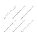 Lab Micro Scoop 6 PCS Stainless Steel Sampling Reagent Spoon Laboratory Double Head Spatula 125mm silver
