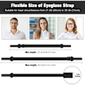Miniatyrbilde 2 av 7: 4 justerbare brillesnorer, elastisk nylon, sklisikker, ZQKLA