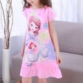 Flickors Nattlinne Prinsessa Kortärmad Pyjamas Sovkläder Hemkläder för Barn Storlekar 2-12 År #4 #4 #4 8
