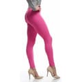 Dame ensfargede høye, elastiske leggings, rosa XL Rose XL