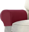 Fåtölj Armstödsskydd Stretch Soffa Armstödsskydd Armstödsöverdrag För Stolar Burgundy
