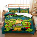 Ninja Turtles Cartoon 3D Printed Three-Piece Bedding Set 220*240