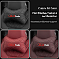Miniatyrbilde 5 av 7: 1 stk PU-skinn bil nakkestøttepute for Audi Sline Quattro A1 A2 A4 A5 A6 A7 A8 Q1 Q2 Q3 Q4 Q5 Q6 Q7 Q8 Tt S3 S5 B8 J-Black-Headrest