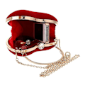 Miniatyrbillede 3 af 5: Hjerteformet Håndtaske Dame Mode Makeup Taske Aften Taske Clutch Taske Håndtaske Elegant