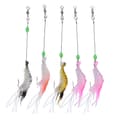 5 Pcs High Simulation Soft Luminous Artificial Shrimp Lure Fishing Tackle with Hook 0.1