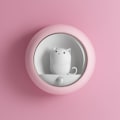 Miniatyrbillede 1 af 8: DZ-K610 Natlampe med menneskekropsinduktion, søde kæledyr, soveværelsesatmosfærelys, USB-skabsvæglampe (Pink)