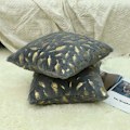 Miniatyrbild 3 av 5: Mjukt örngott Fjäderdesign Supermjuk Sovrum Soffa Säng 43x43cm 2-pack (Grå)