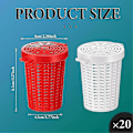 Miniatyrbilde 4 av 5: 20 stk. fiskekrokbur felle fiskelokkefôringskurv plast agnbøtte for kreps reker mark krabbe karpe_xx{ee】