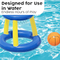 Miniatyrbild 3 av 5: Bestway 52418 Splash N Hoop Uppblåsbar Basketkorg Set, Flytande Poolspel, Orange{EE}