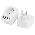 Miniatyrbilde 5 av 5: USB-uttak for flere nettverk, USB-lader med flere kontakter med 1 AC-utgang, 1 USB-C og 3 USB-porter, strømuttak kompatibelt med iPhone/iPad